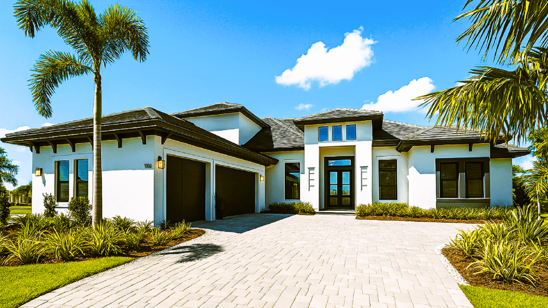 Exterior of a modern, beautiful home
